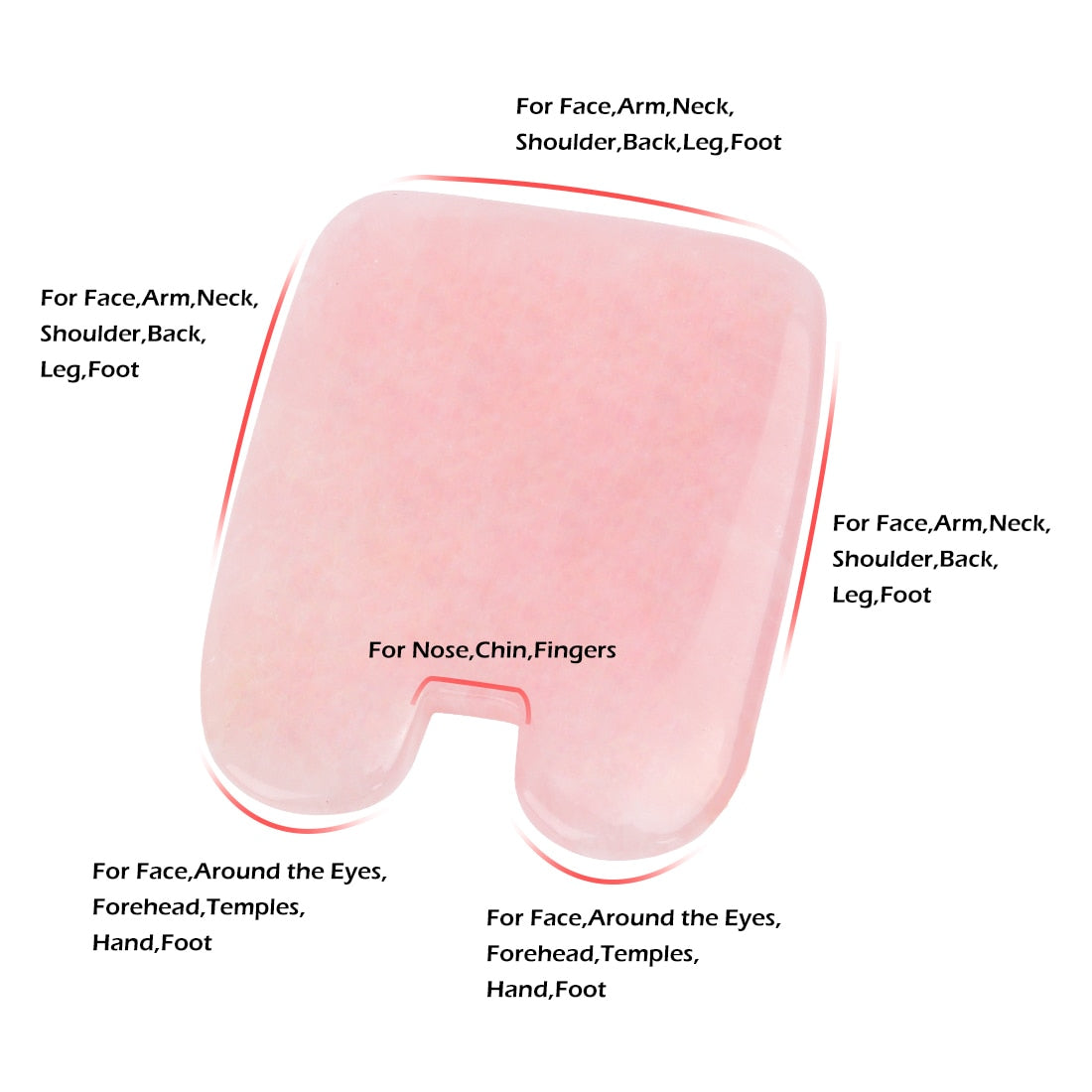 Gua Sha Facial Tool Natural Jade Stone