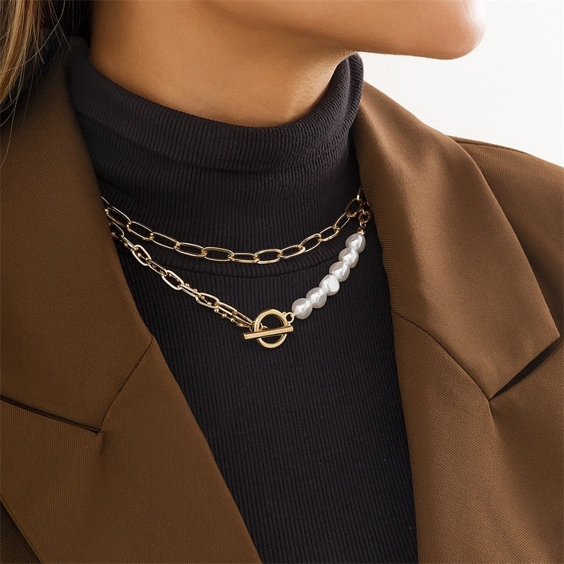 Bohemian Shell Necklace For Women Elegant Pearl