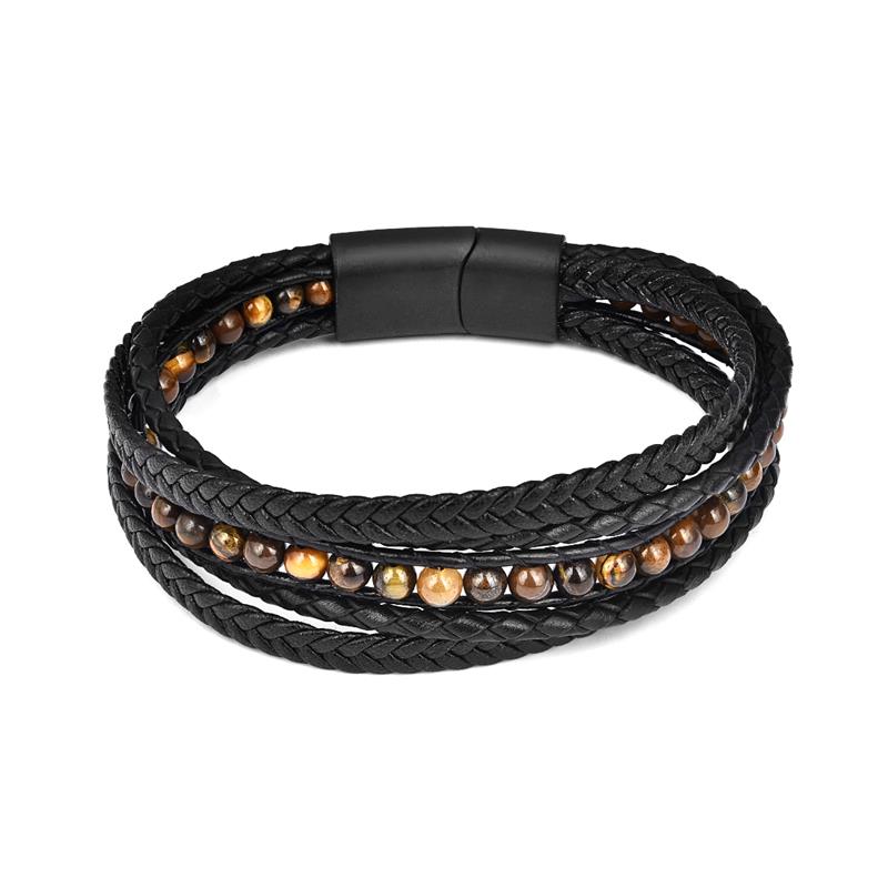Fashion Natural Stone Beads Men Bracelet Multilayer