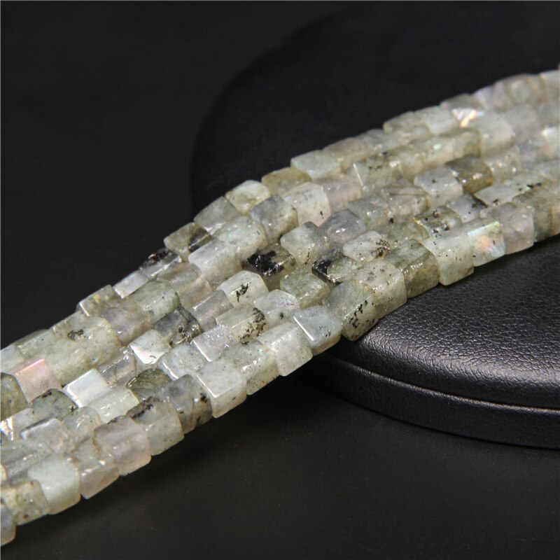 Natural Stone Square Jades Crystal Spacer Loose Beads