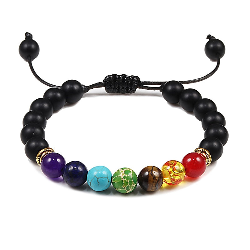 Stone Tiger Eye 7 Chakra Bracelets & Bangles