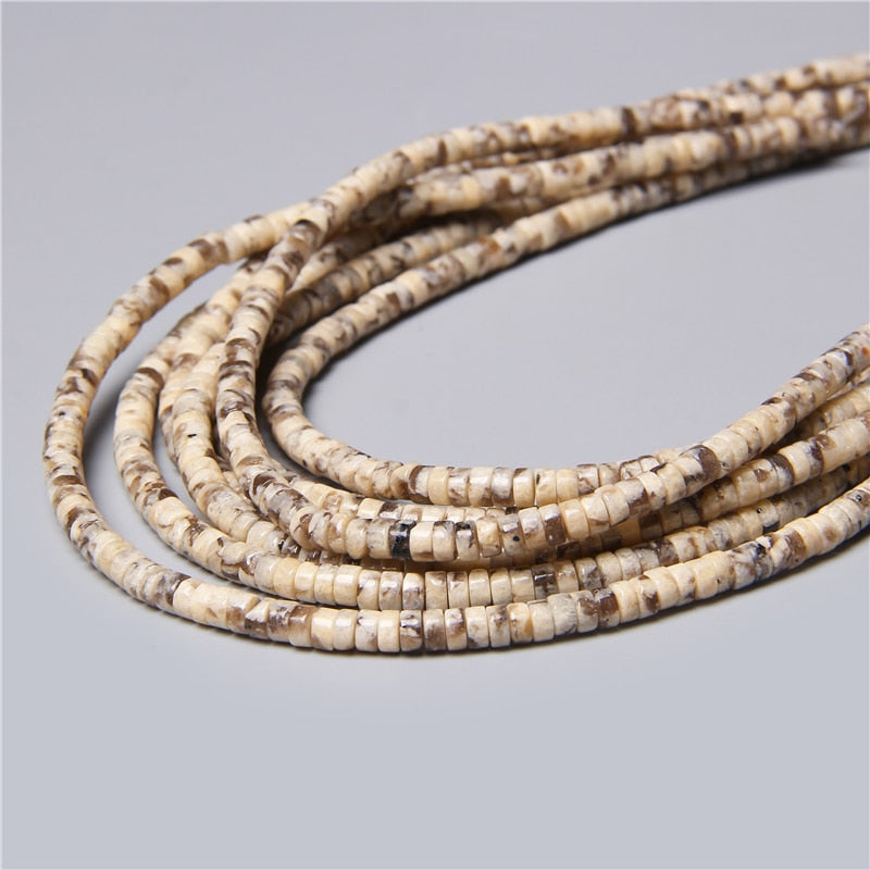 Natural Flat Disc Round Stone Crystal Jades Spacer Beads