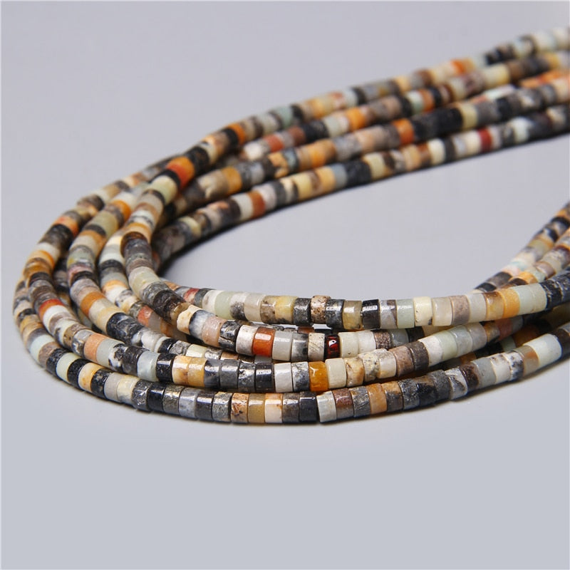 Natural Flat Disc Round Stone Crystal Jades Spacer Beads