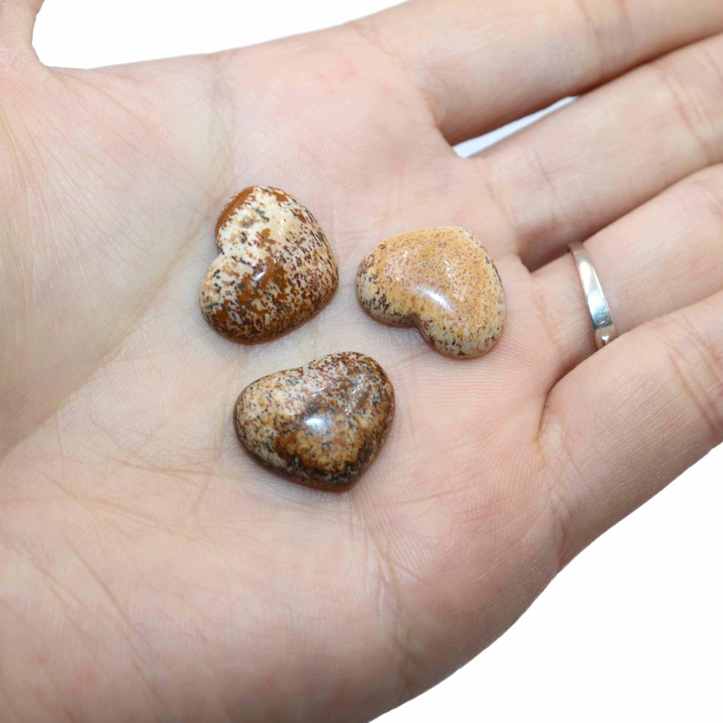 Agates Quartz Pink Jades Tiger Eye Heart Shape Stone