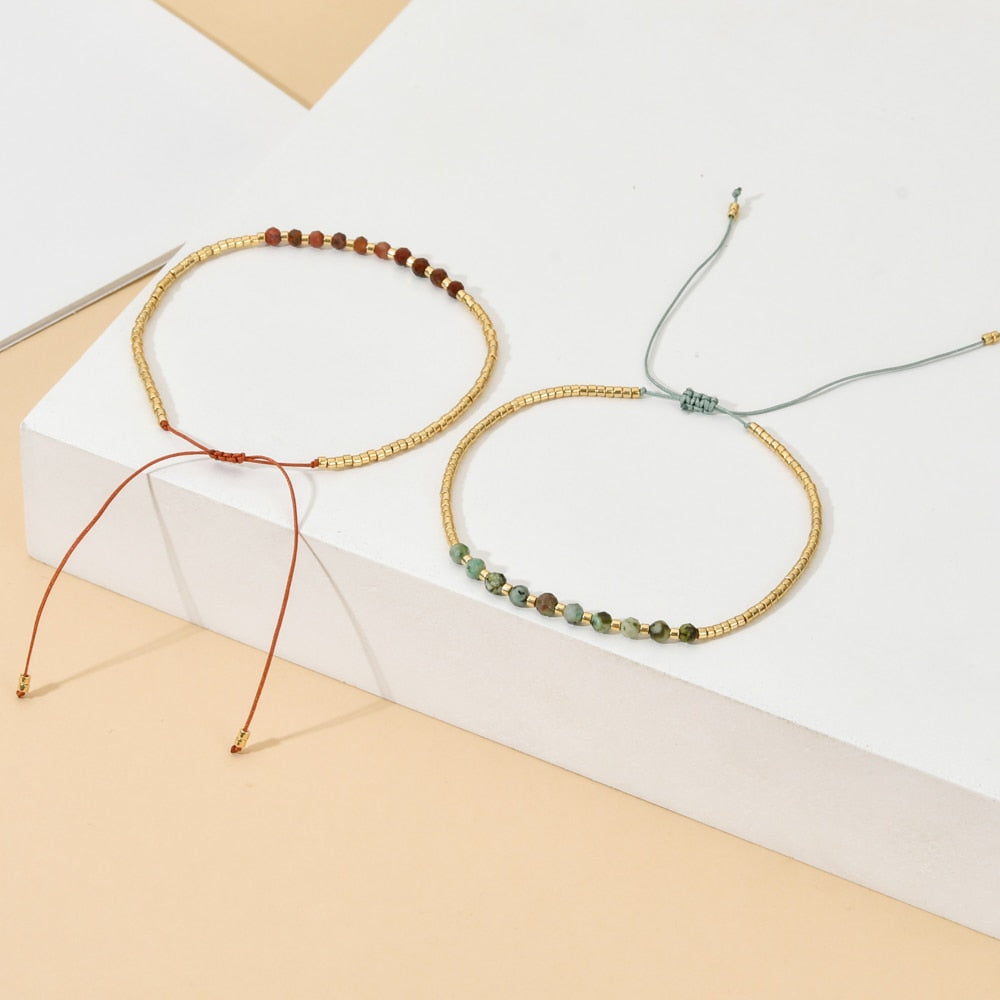 Thin Fashion Natural Stone Bracelet Girls Friends