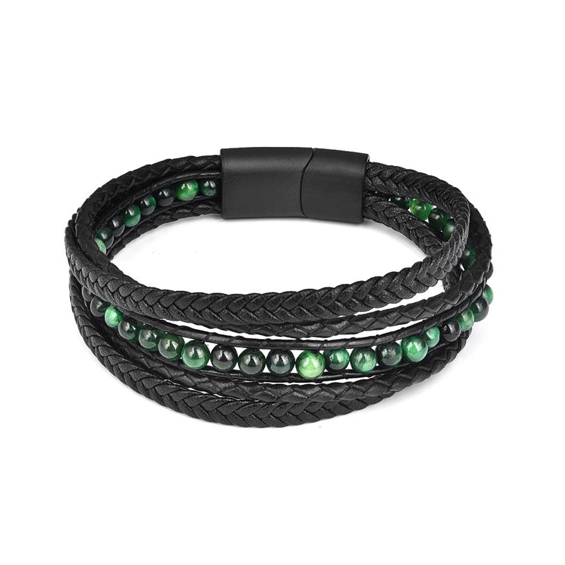Fashion Natural Stone Beads Men Bracelet Multilayer