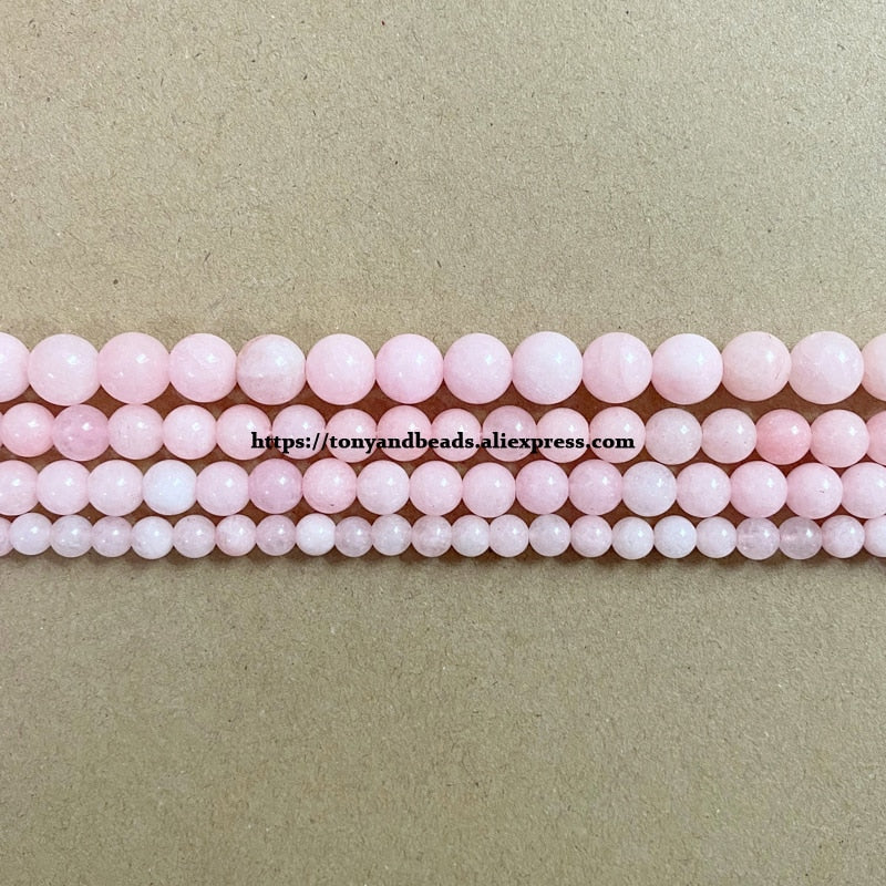 Natural A Quality Rose Quartz Color Jade Stone