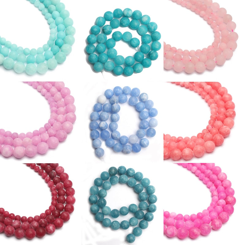 Matte Stone Beads Dull Polish Amazons Jades