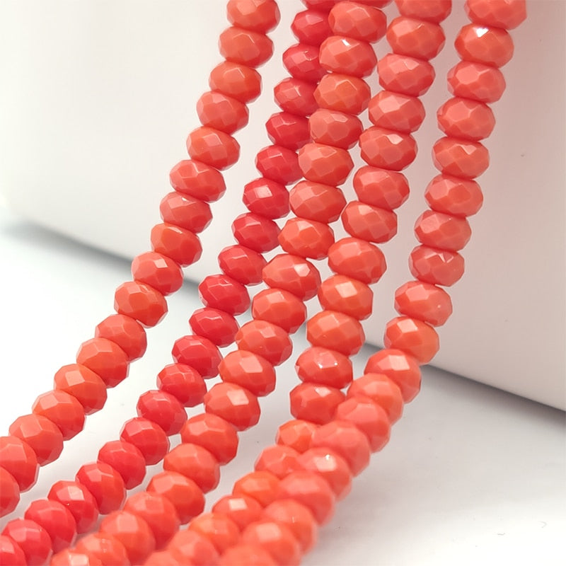 2-4mm Natural Stone Jades Faceted Flat Spacer