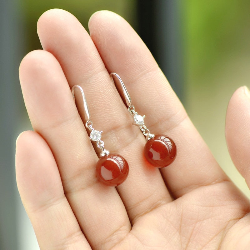 Emerald Jade Jewelry Earrings Natural Green