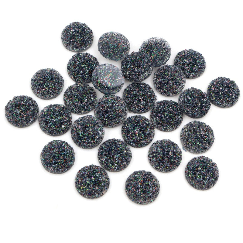 Fashion Mix Colors Natural Stone Convex Flat back
