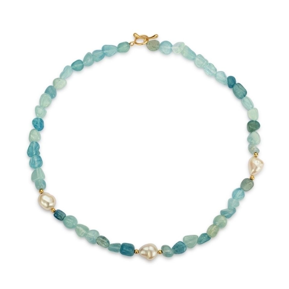 Bohemian Sapphire natural semi-precious stone necklace