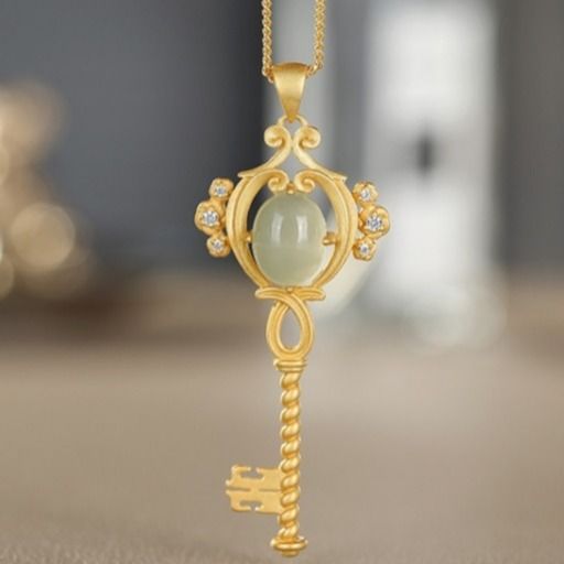 Original SNew Silver Inlaid Natural Hetian White Jade