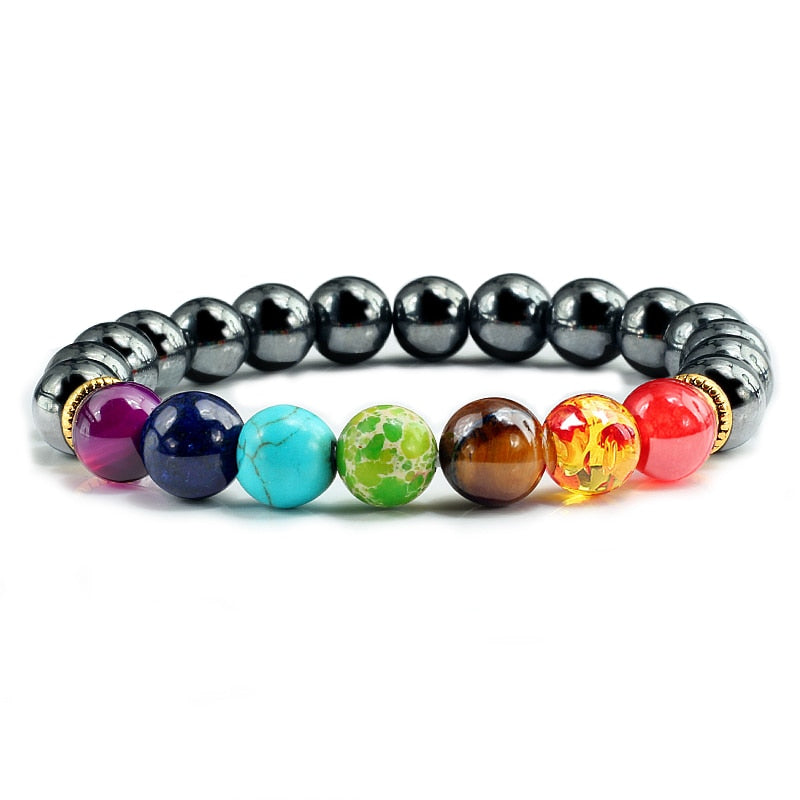 Stone Tiger Eye 7 Chakra Bracelets & Bangles