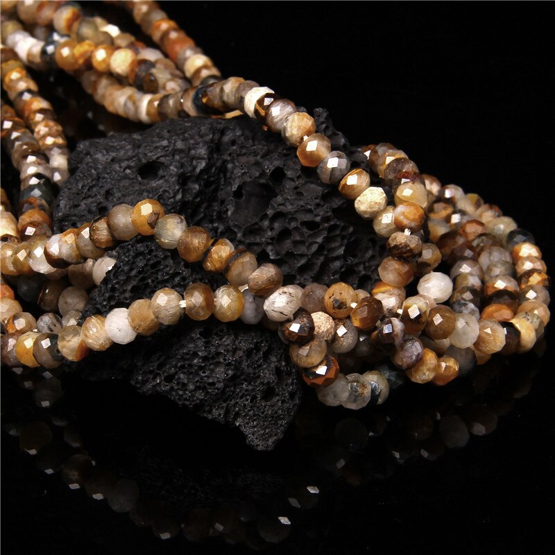 Green Jades Stone Beads Rondelle Flat Loose