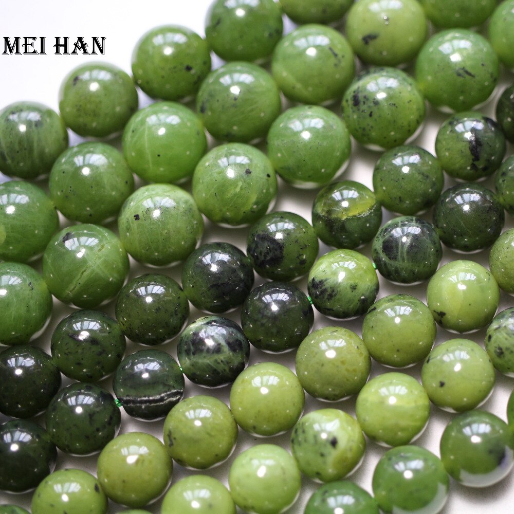 jade nephrite smooth round beads for jewelry