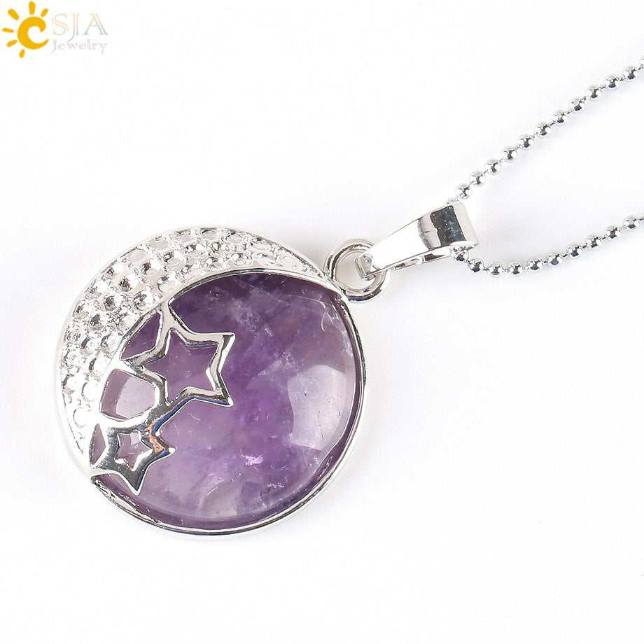 Reiki Chakra Yoga Semi Precious Natural Stone Pendant