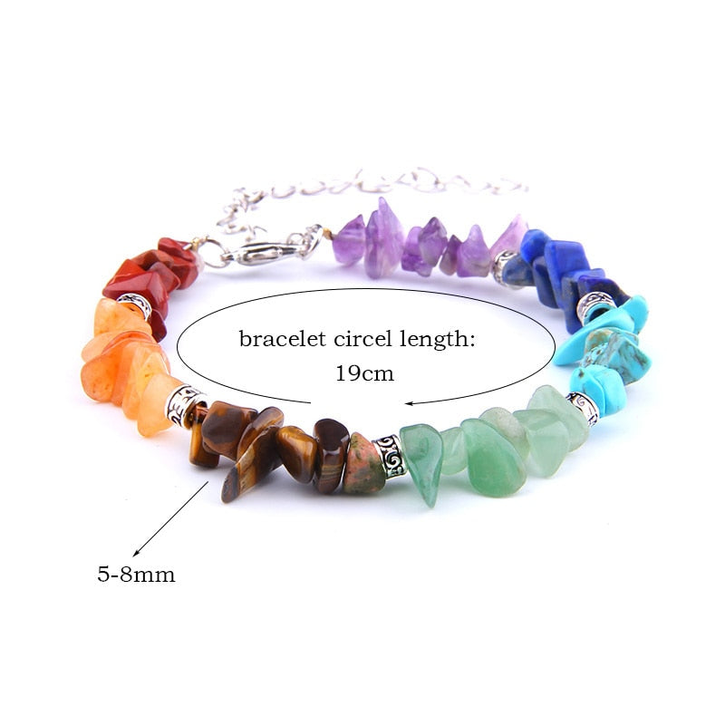 Women Bracelets 7 Chakra Reiki Chain Link Lobster