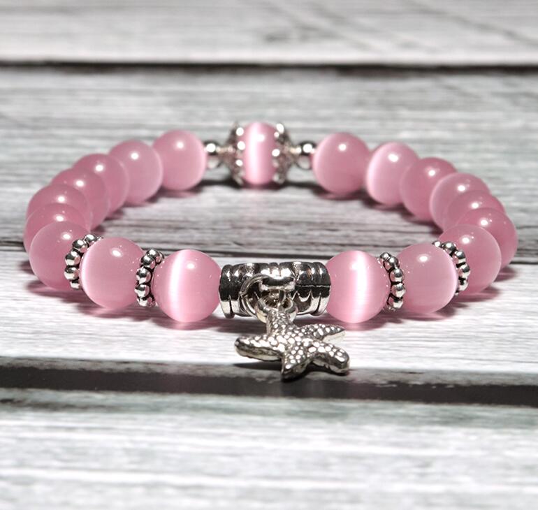 Cat Eyes Stone Bracelet For Women Cute Starfish