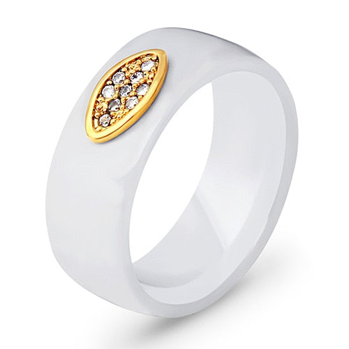 Black White Colorful Ring Ceramic Ring