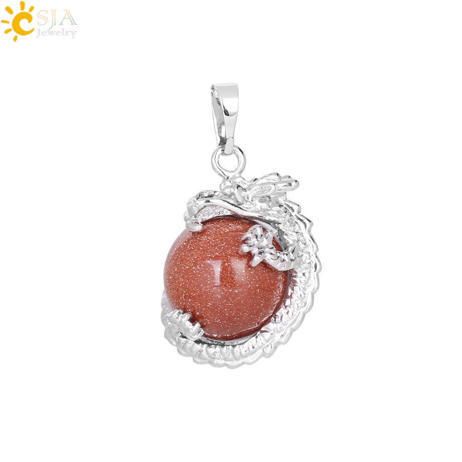 Dragon Wrapped Jewelry Collection Natural Stone