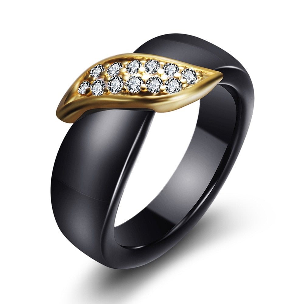 Black White Colorful Ring Ceramic Ring