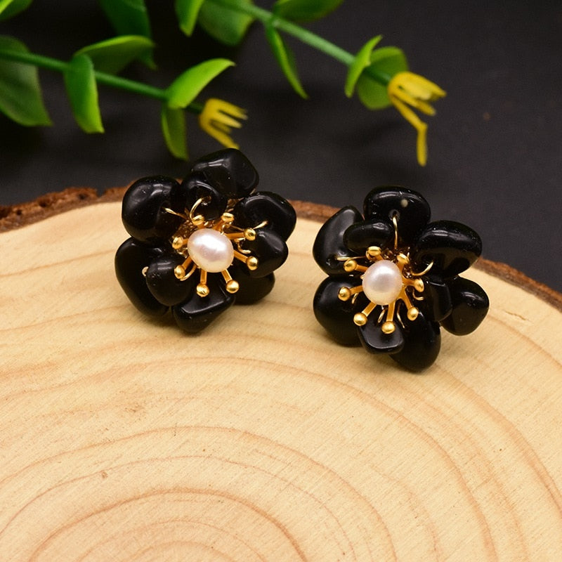 GLSEEVO Natural Pearl Natural Stone Fine Jewelry