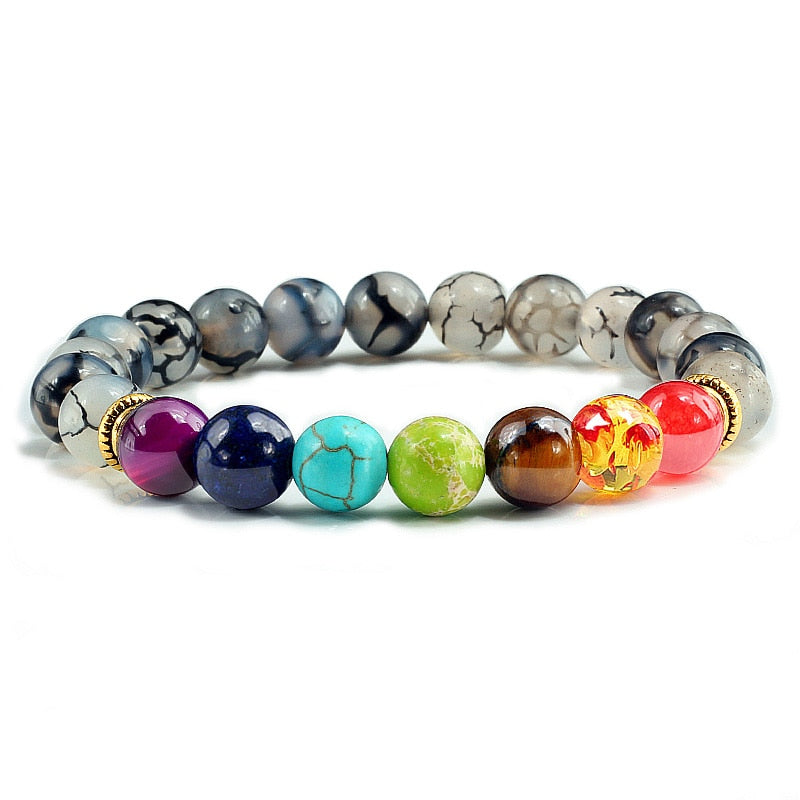 Stone Tiger Eye 7 Chakra Bracelets & Bangles