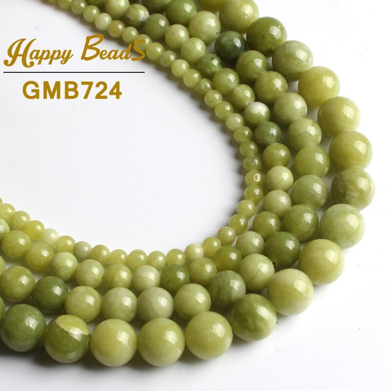 Natural Stone Jades Chalcedony Beads Round
