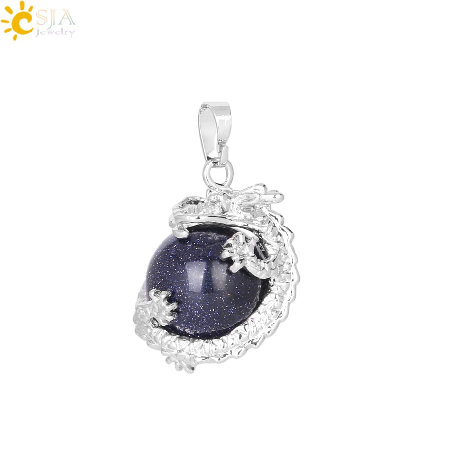 Dragon Wrapped Jewelry Collection Natural Stone