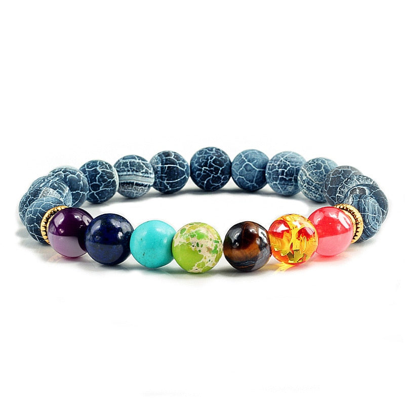Stone Tiger Eye 7 Chakra Bracelets & Bangles