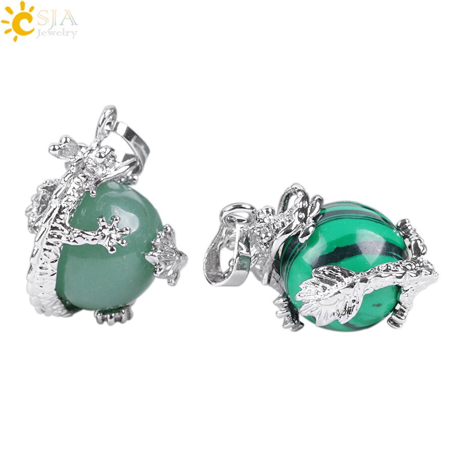 Dragon Wrapped Jewelry Collection Natural Stone