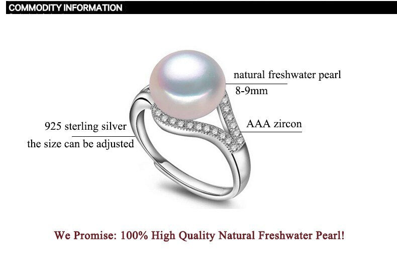Pearl Ring Natural Freshwater Pearl Jewelry