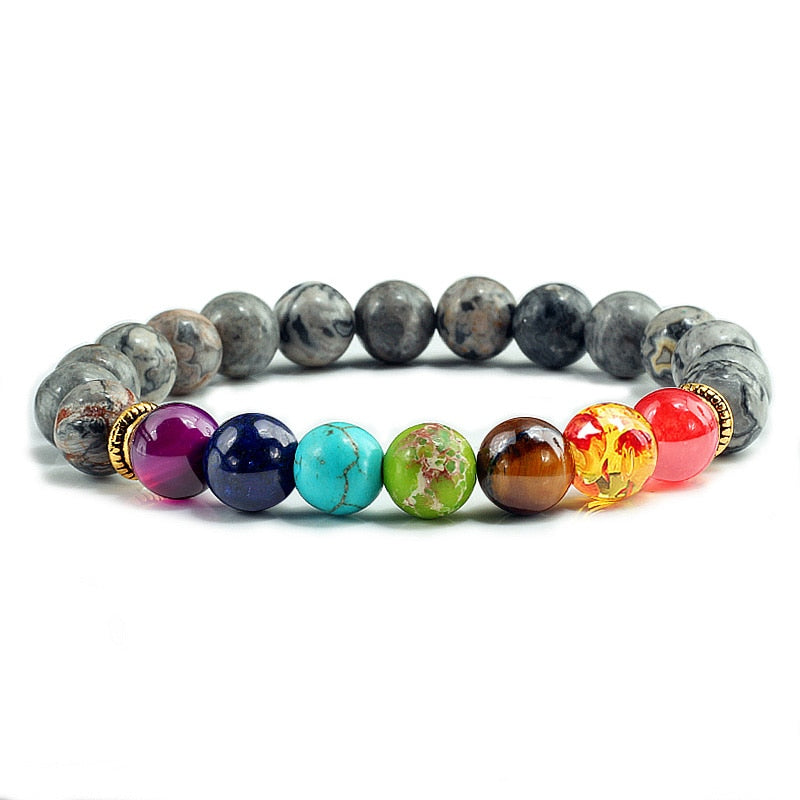 Stone Tiger Eye 7 Chakra Bracelets & Bangles
