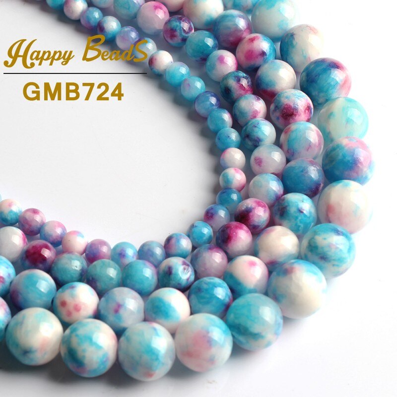 Natural Stone Jades Chalcedony Beads Round