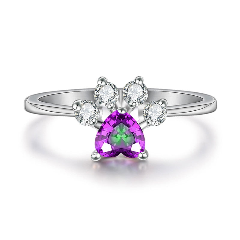 Cute Female Blue White Fire Opal Ring Crystal