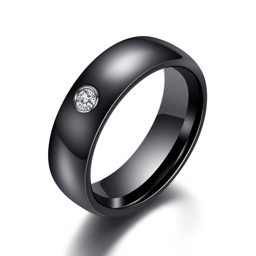 Black White Colorful Ring Ceramic Ring