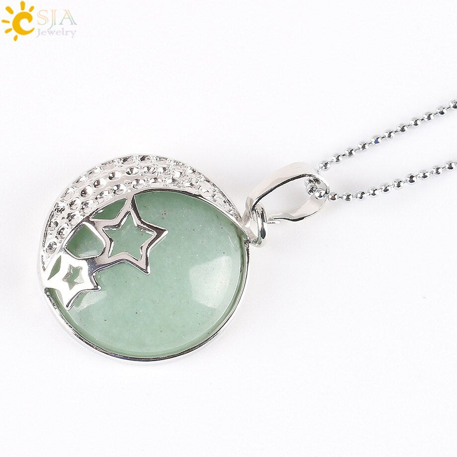 Reiki Chakra Yoga Semi Precious Natural Stone Pendant