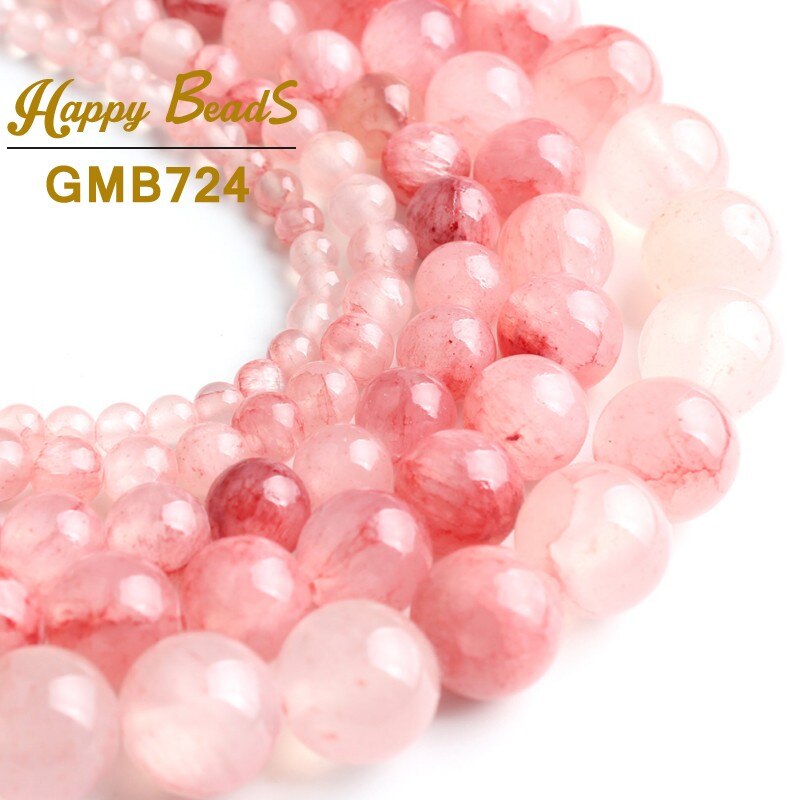 Natural Stone Jades Chalcedony Beads Round
