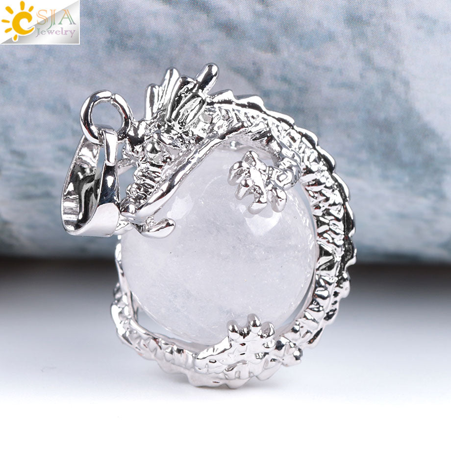 Dragon Wrapped Jewelry Collection Natural Stone