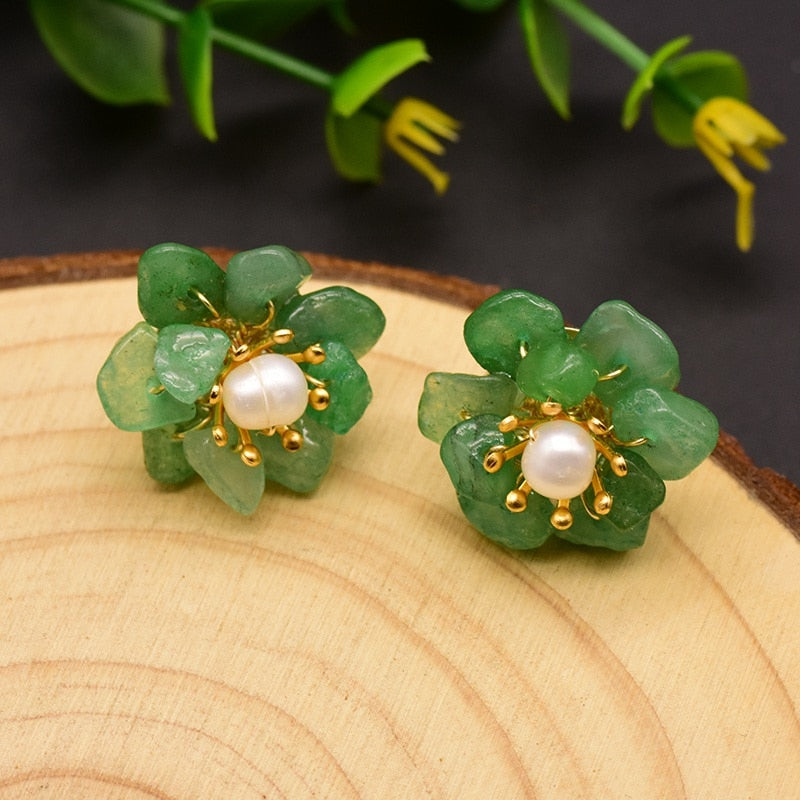 GLSEEVO Natural Pearl Natural Stone Fine Jewelry