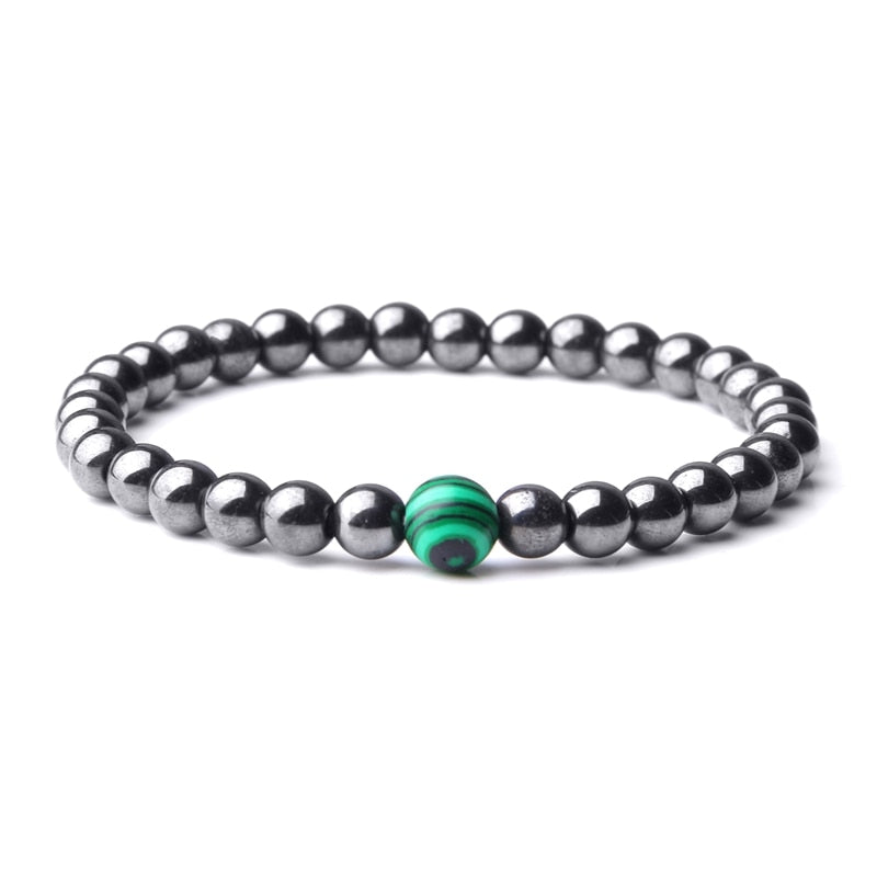 Hematite Bracelets Matte Rainbow Flash Moonstone