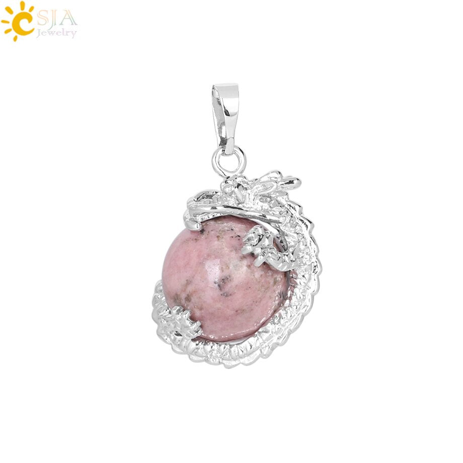 Dragon Wrapped Jewelry Collection Natural Stone