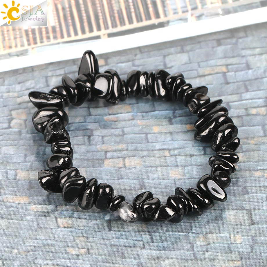 Black Tourmaline Bracelets for Women Crystal