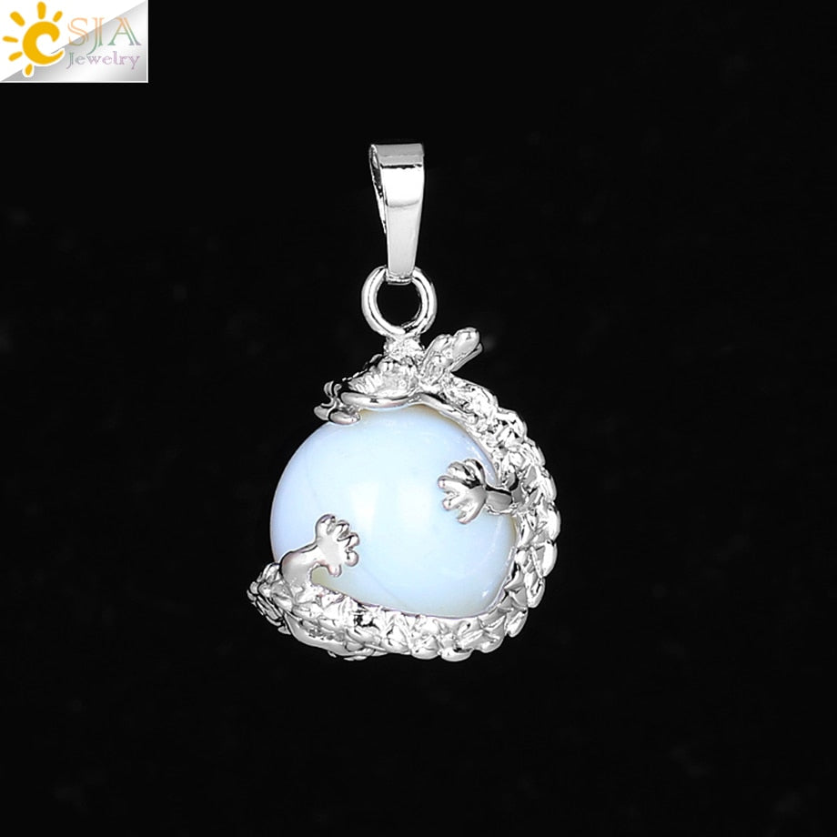 Dragon Wrapped Jewelry Collection Natural Stone