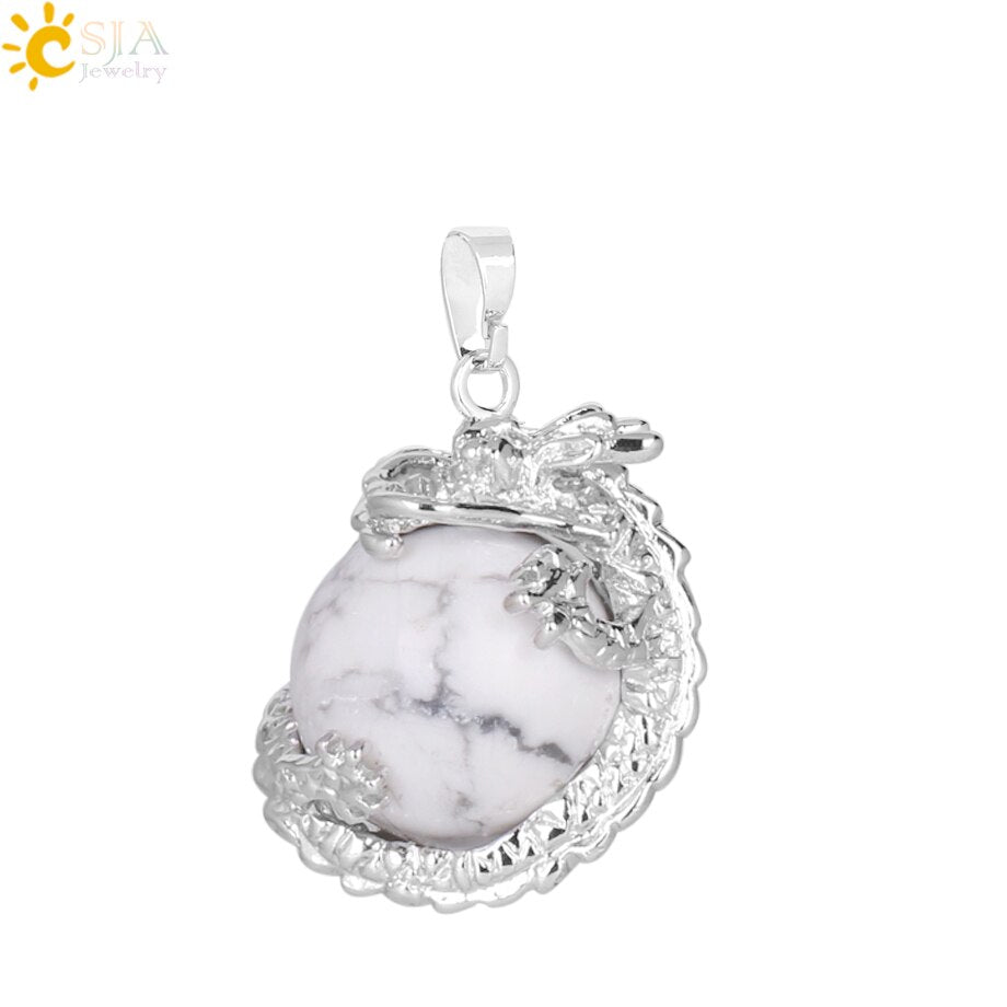 Dragon Wrapped Jewelry Collection Natural Stone