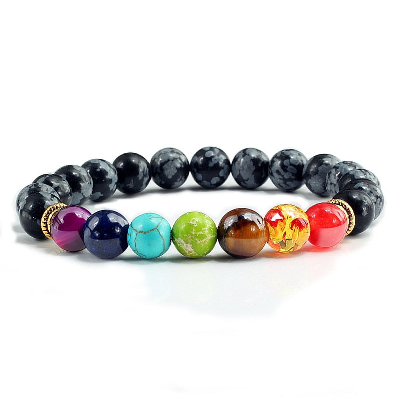 Stone Tiger Eye 7 Chakra Bracelets & Bangles