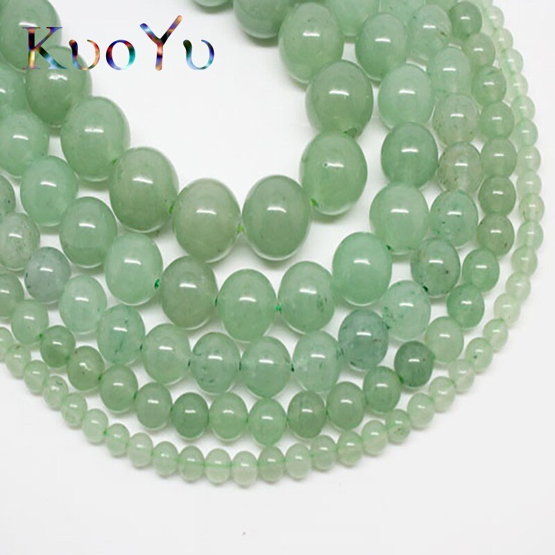 Natural Green Aventurine Jades Round Loose Stone