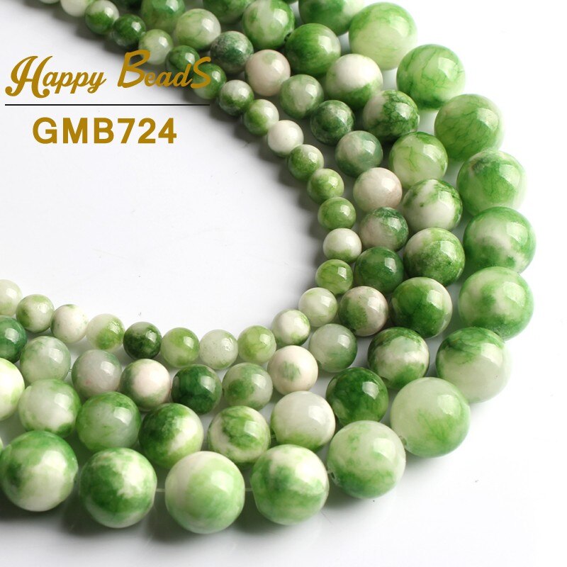 Natural Stone Jades Chalcedony Beads Round