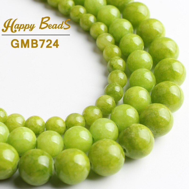 Natural Stone Jades Chalcedony Beads Round